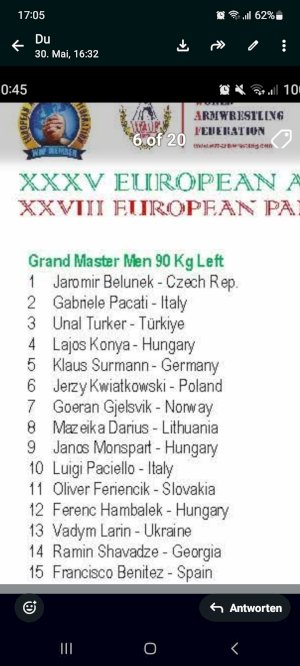 Klaus Surmann unter den Top 5 bei der Europameisterschaft