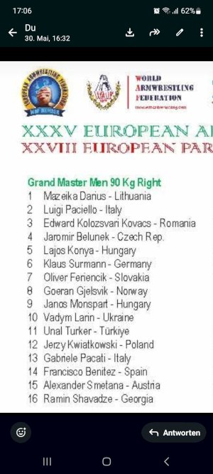 Klaus Surmann unter den Top 5 bei der Europameisterschaft