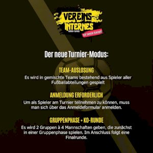 Anmeldung - Vereinsinternes Hallenturnier - ab jetzt!